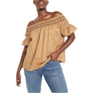 Old Navy Smocked Off The Shoulder Flutter Sleeve Top 4X